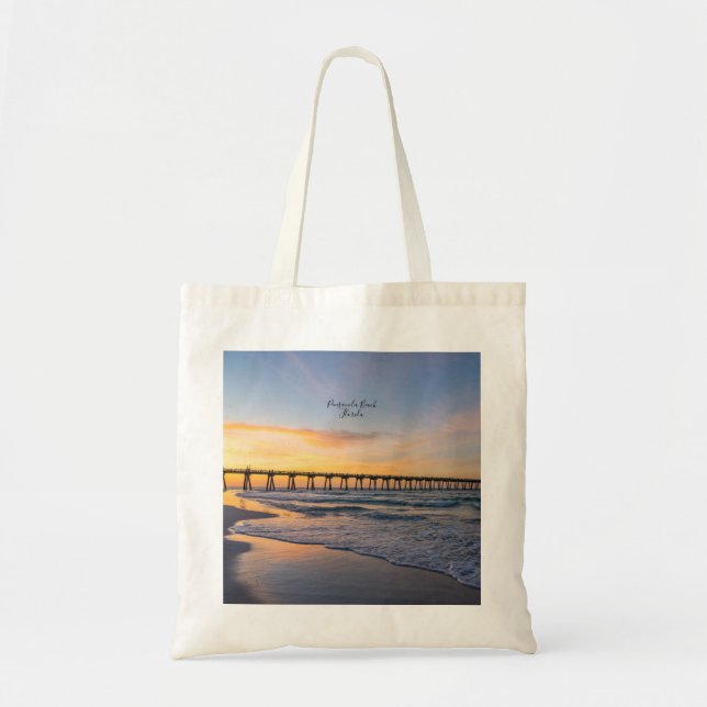 Pensacola Pier Sunrise Sac fourre-tout réutilisabl (Devant)