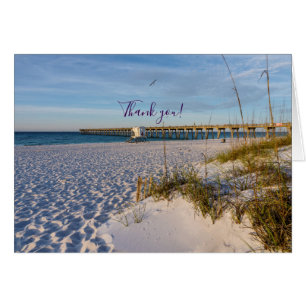 Pensacola Sand Dunes Pier Carte de remerciements d
