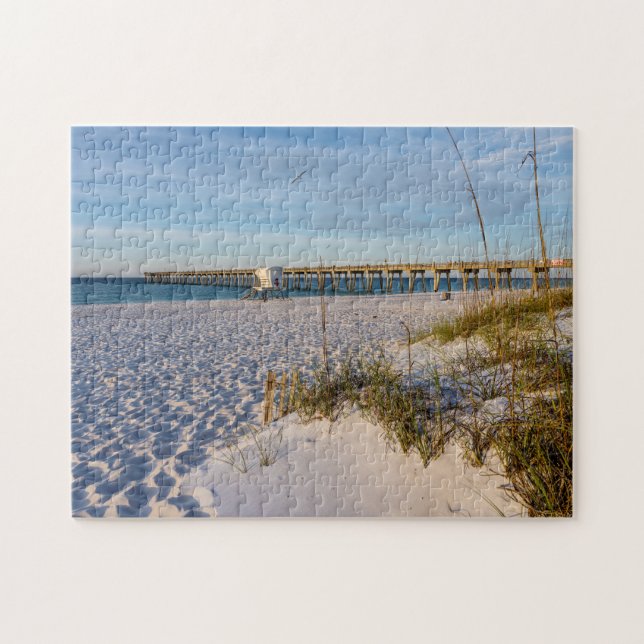 Pensacola Sand Dunes Pier Matin Jigsaw Puzzle (Horizontal)