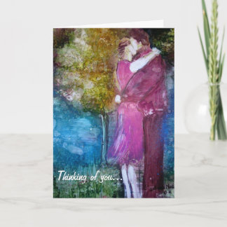 "Pensant à vous" carte de voeux