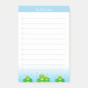 Pense-bêtes Post-it Grenouilles Mignonnes