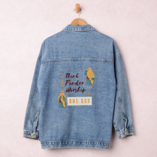 'Pense, Pense Et Adorez Un Bon' Veste Denim