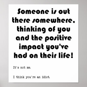 Pensée à vous affiche drôle