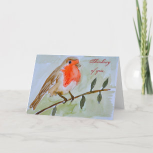 Pensée à vous carte de Robin