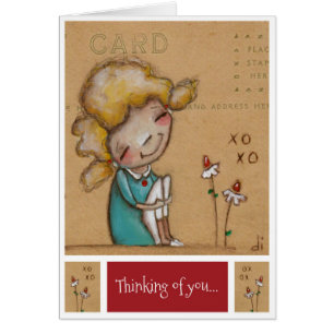 Pensée à vous - carte de Valentine