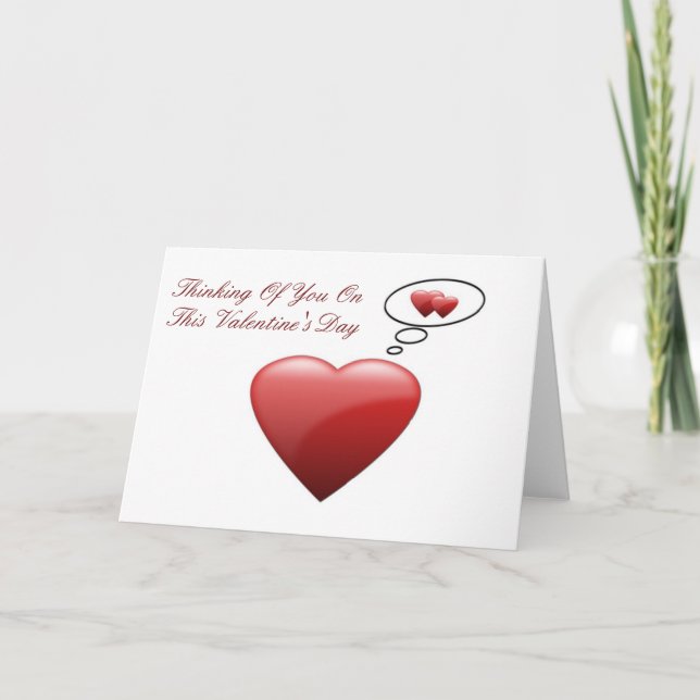 Pensée à vous sur la carte de Saint-Valentin (Devant)