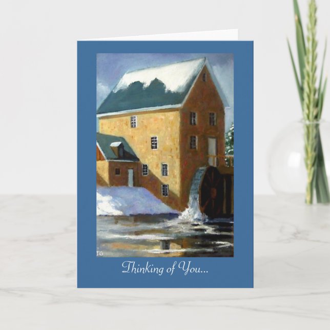 PENSÉE À VOUS VIEILLE CARTE DE MOULIN (Devant)