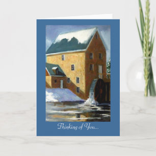 PENSÉE À VOUS VIEILLE CARTE DE MOULIN