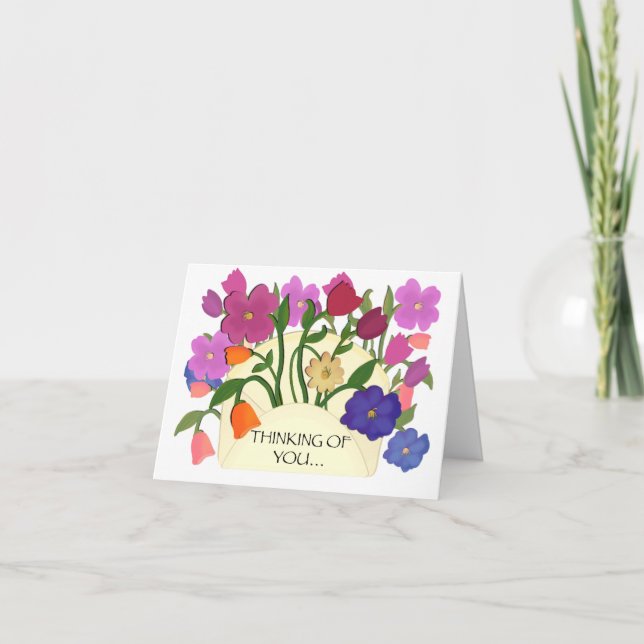 Pensée Fleur de vous / Carte de voeux Merci (Devant)