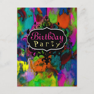 Pensées en couleur ~ Carte postale / Invitations