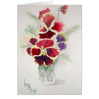 Pensées et brebis dans le pot de gelée