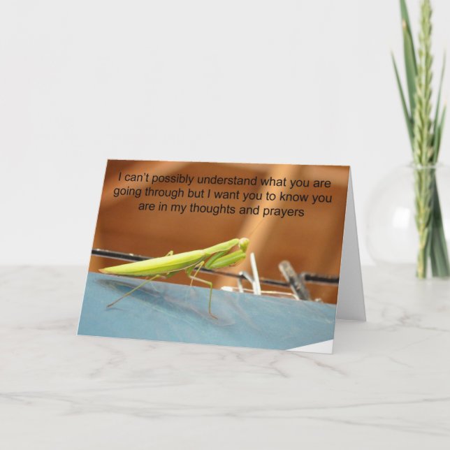 Pensées et prières carte (Devant)
