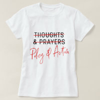Pensées et prières mars pour notre T-shirt d'arme