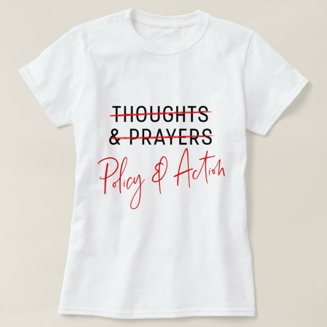 Pensées et prières mars pour notre T-shirt d'arme (Design devant)