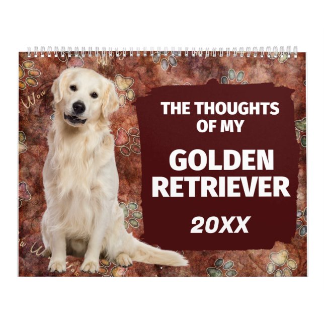 Pensées hilarantes de mon calendrier Golden Retrie (Protection)