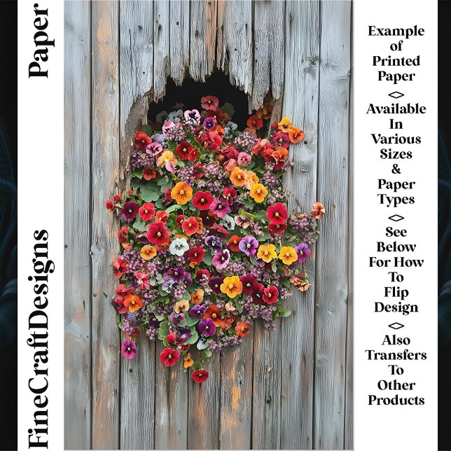 Pensées Joyeuses & Fleurs Sauvages CL6 Papier Scra (Créateur téléchargé)