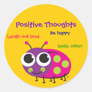 Pensées positives - autocollants mignons de