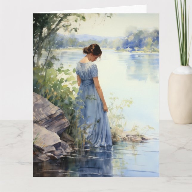 Pensées tranquilles sur la carte de l'eau (Devant)