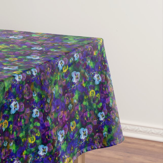 Pensées [violettes] nappe en coton 60x84 (In Situ)