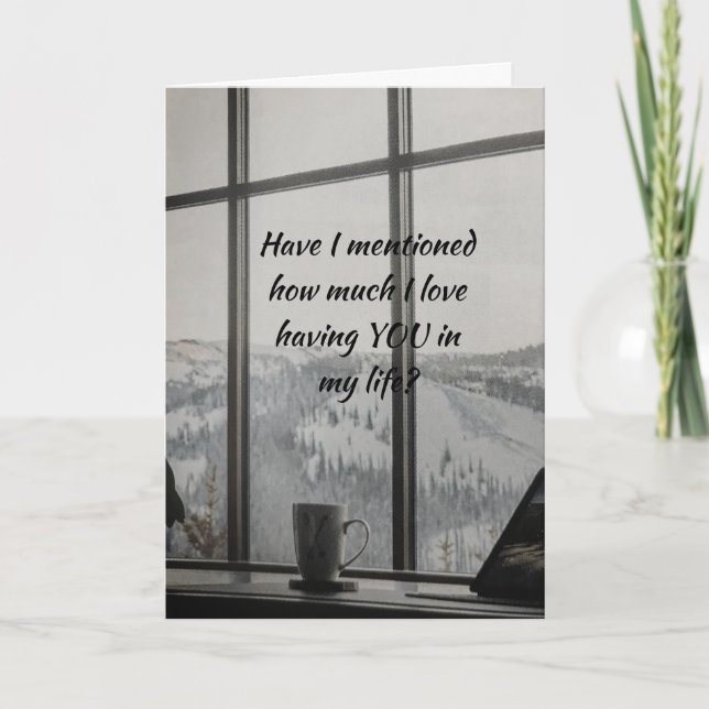 PENSER À ET MANQUER CARTE "VOUS" (Devant)