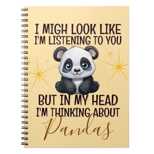 Penser à Pandas - Carnet drôle (Devant)