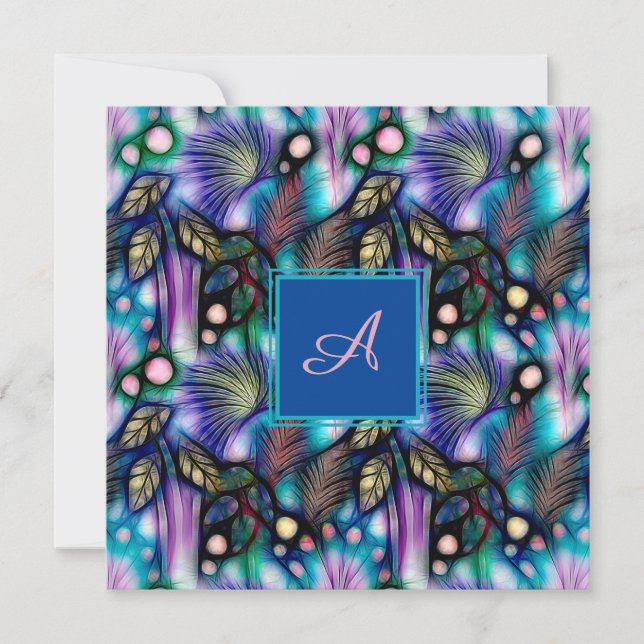 Penser à votre aquarelle Abstraite Floral Custom (Devant)