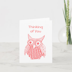 penser à votre carte de billet avec hibou