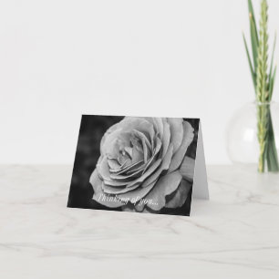 Penser à votre carte - Rose noire et blanche