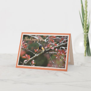 Penser à vous Belle carte de voeux d'oiseaux