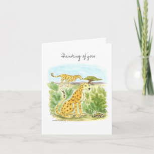 Penser à vous Carte de note Cheetah