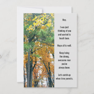 Penser à vous Carte de voeux plate