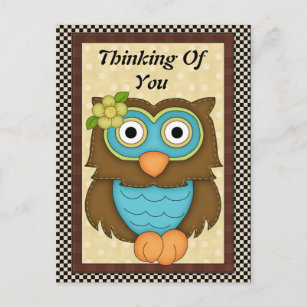 Penser à vous Carte postale Owl