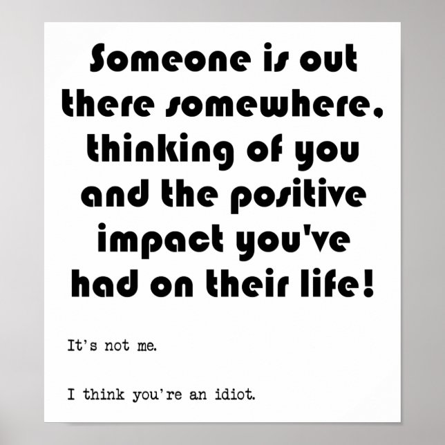 Penser à vous drôle Poster (Devant)