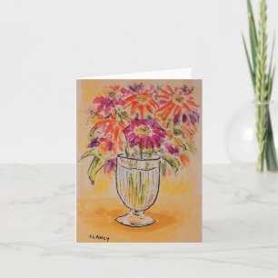 Penser À Vous Fleurs Carte Note