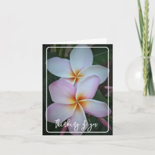 Penser à vous Halo Plumeria Carte de voeux pliée