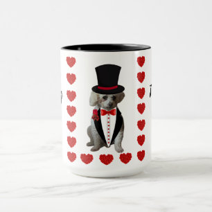 Penser À Vous Poodle Deux Tone Café Mug