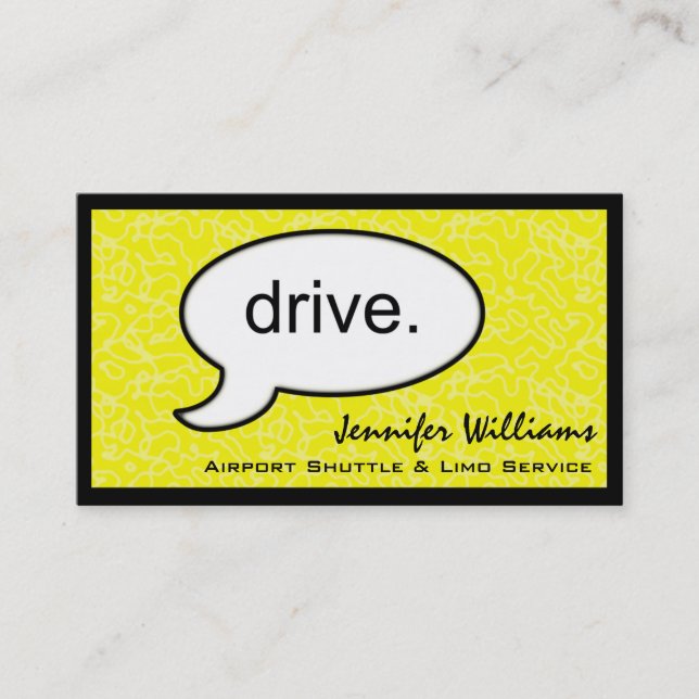Penser Cloud Drive Limo Carte de visite (Devant)