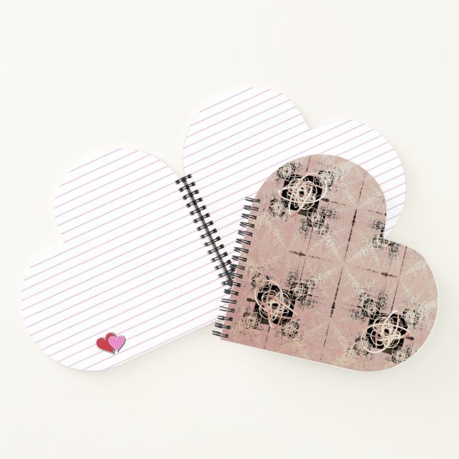 Penser Pastel Twists Carnet en forme de coeur (Intérieur)