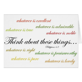 Pensez à de telles choses… 4:8 de Philippiens