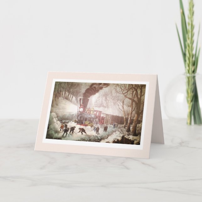 Pensez à votre carte sur le train à neige (Devant)