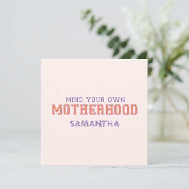 Pensez À Votre Propre Maternité (Debout devant)