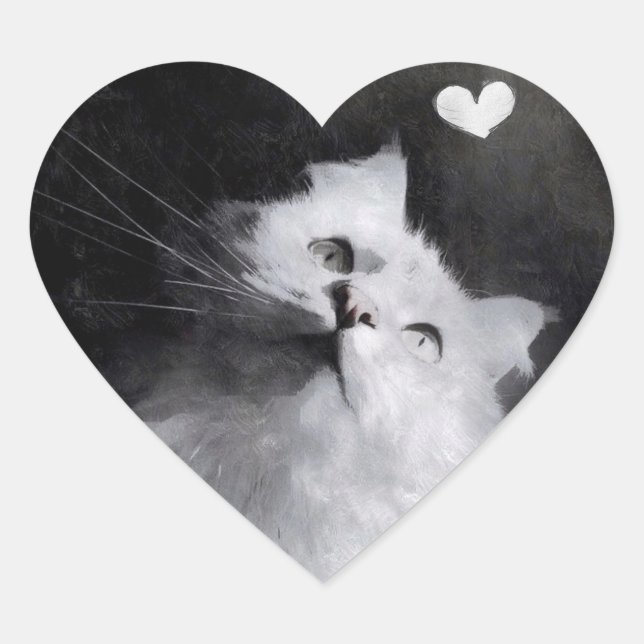 Pensez à vous avec des Stickers Coeur (Devant)