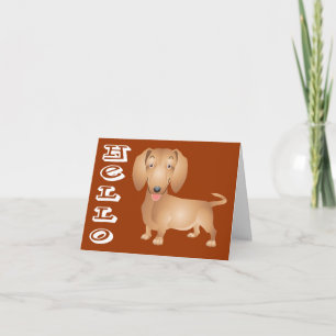 Pensez à vous Dachshund Chien Chien Note Carte