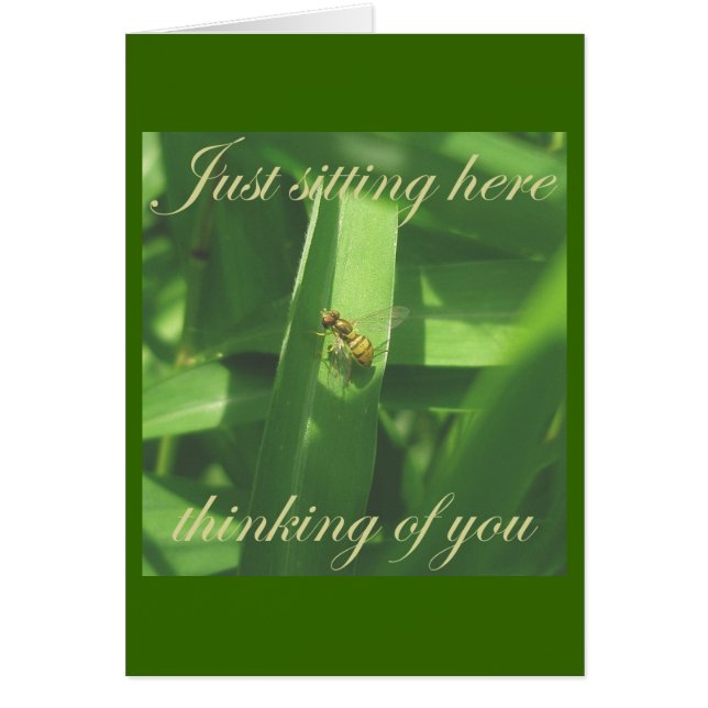 Pensez à vous Golden Bee Fly Card (Devant)