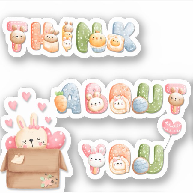 Pensez À Vous | Sticker en vinyle de Saint Valenti (Devant)