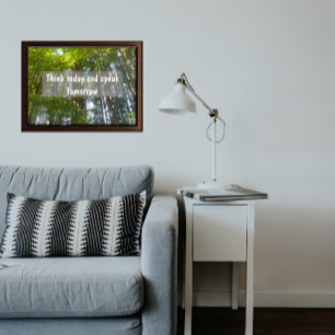 Pensez aujourd'hui Inspirational proverbe poster