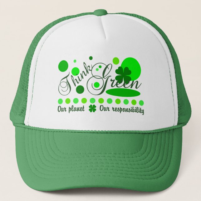 Pensez casquette vert (Devant)