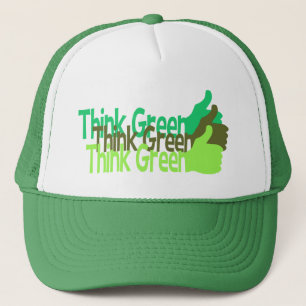 Pensez casquette vert