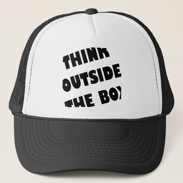 Pensez en dehors de la boîte drôle casquette de ca (Devant)