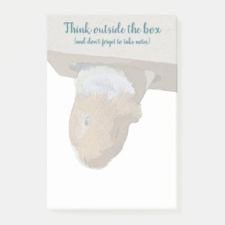 Pensez en dehors de la boîte Guinée Pig Post-It No